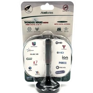 Acellories Wonder Wand Mini TV Digital Antenna 4K HDTV 1080P Magnetic Base